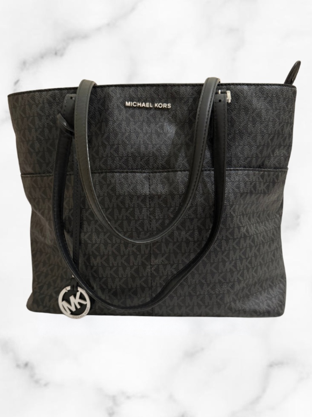 Michael Kors Bedford Large Signature Pocket Tote Bag